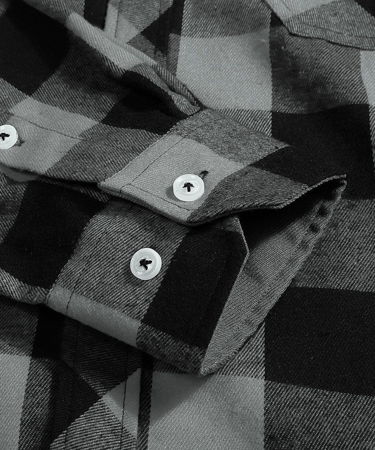 Flannel Shirt Lightweight Plaid Button-Down