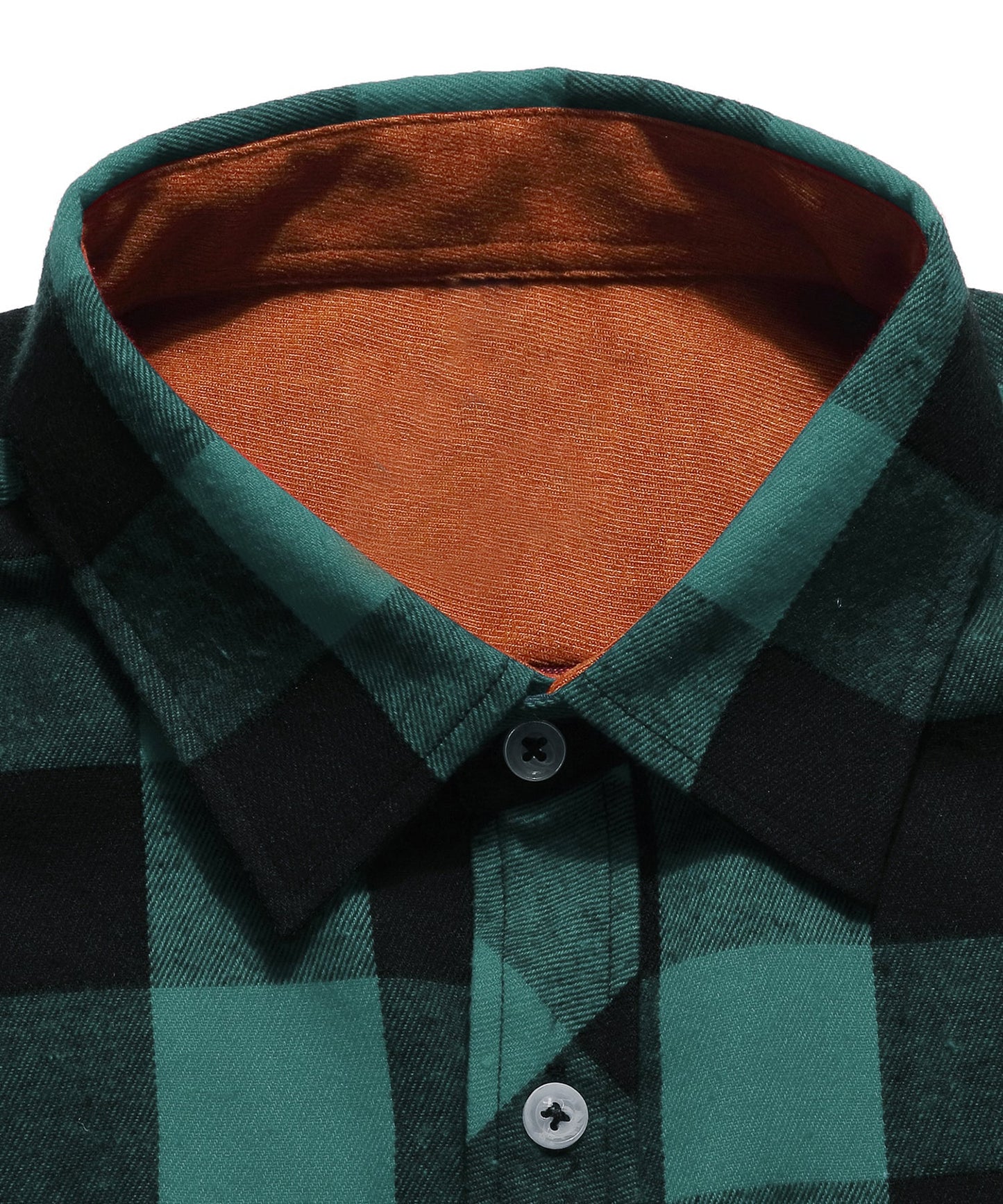 Flannel Shirt Lightweight Plaid Button-Down