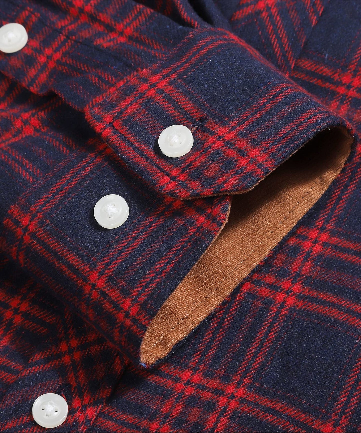 Flannel Shirt Lightweight Plaid Button-Down