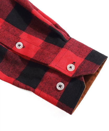 Flannel Shirt Lightweight Plaid Button-Down