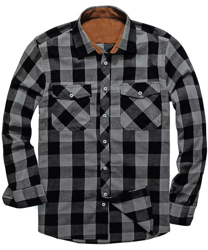 Flannel Shirt Lightweight Plaid Button-Down
