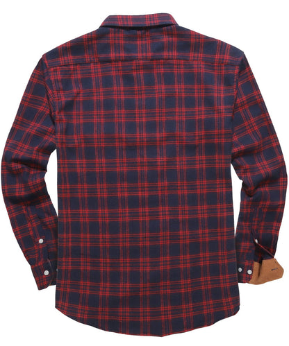 Flannel Shirt Lightweight Plaid Button-Down