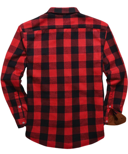 Flannel Shirt Lightweight Plaid Button-Down