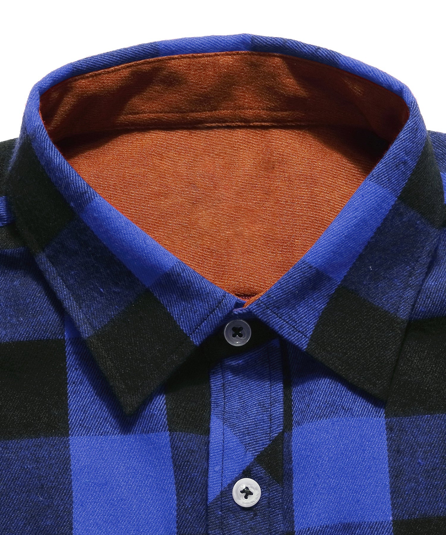 Flannel Shirt Lightweight Plaid Button-Down