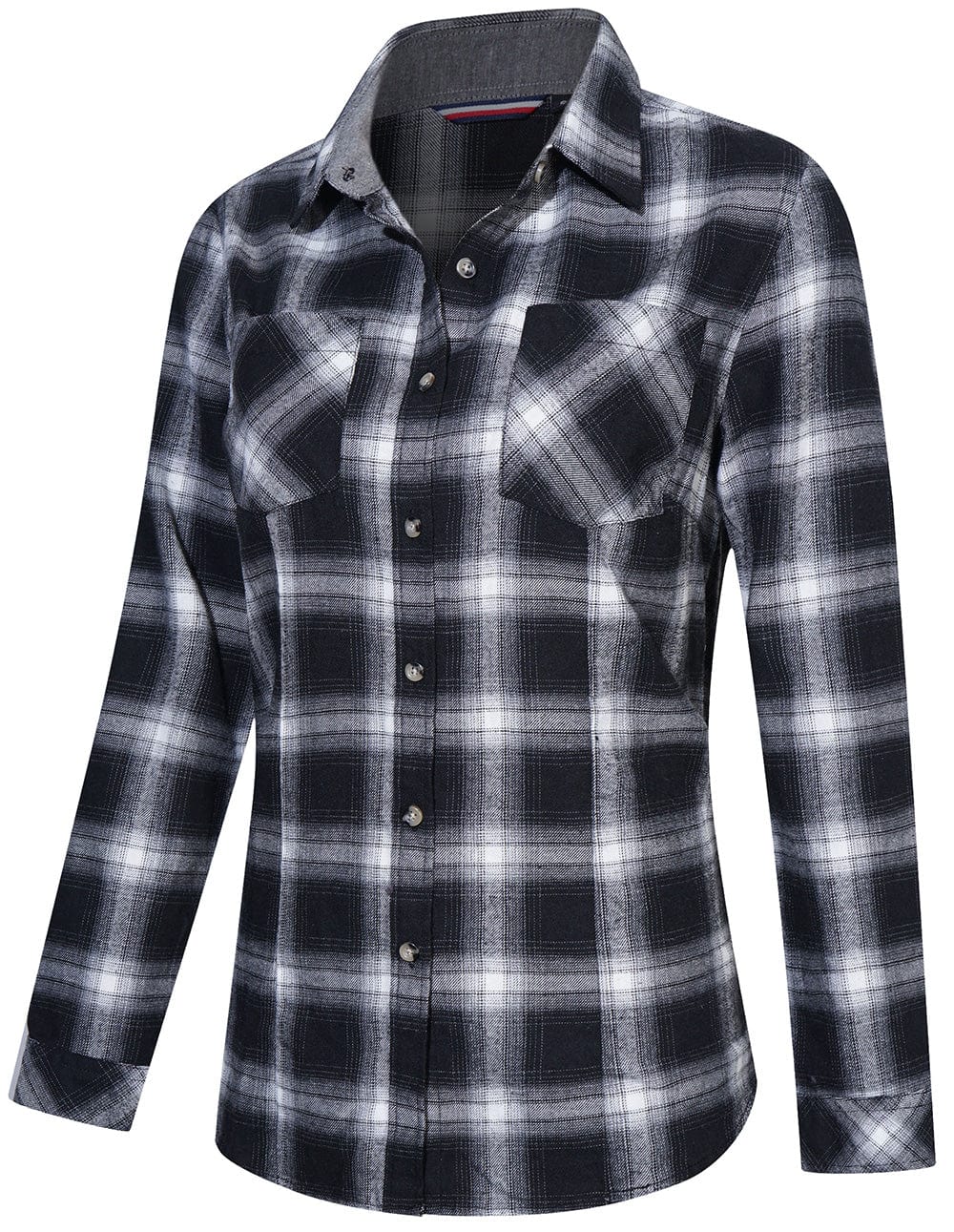 Flannel Shirt Women Tailored Cotton Plaid