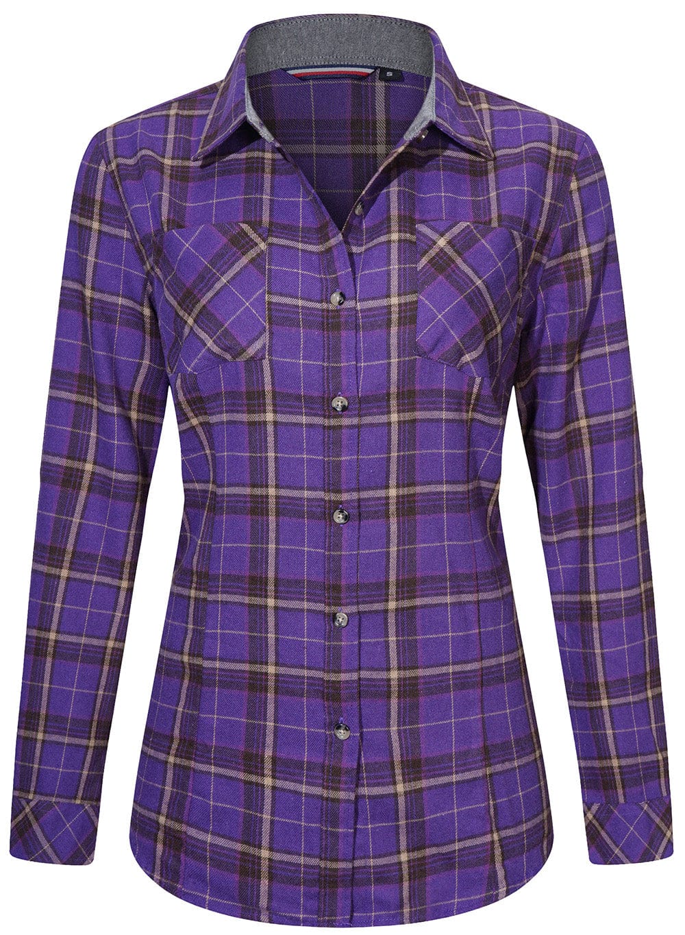 Flannel Shirt Women Tailored Cotton Plaid