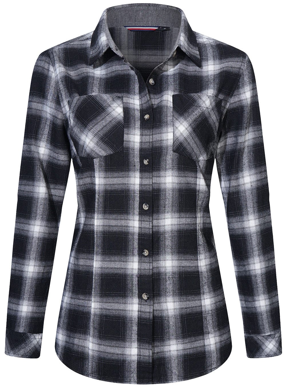 Flannel Shirt Women Tailored Cotton Plaid