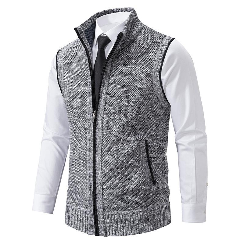 Fleece Vest Sleeveless Timeless Textured Comfortable