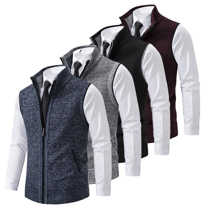Fleece Vest Sleeveless Timeless Textured Comfortable