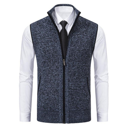 Fleece Vest Sleeveless Timeless Textured Comfortable
