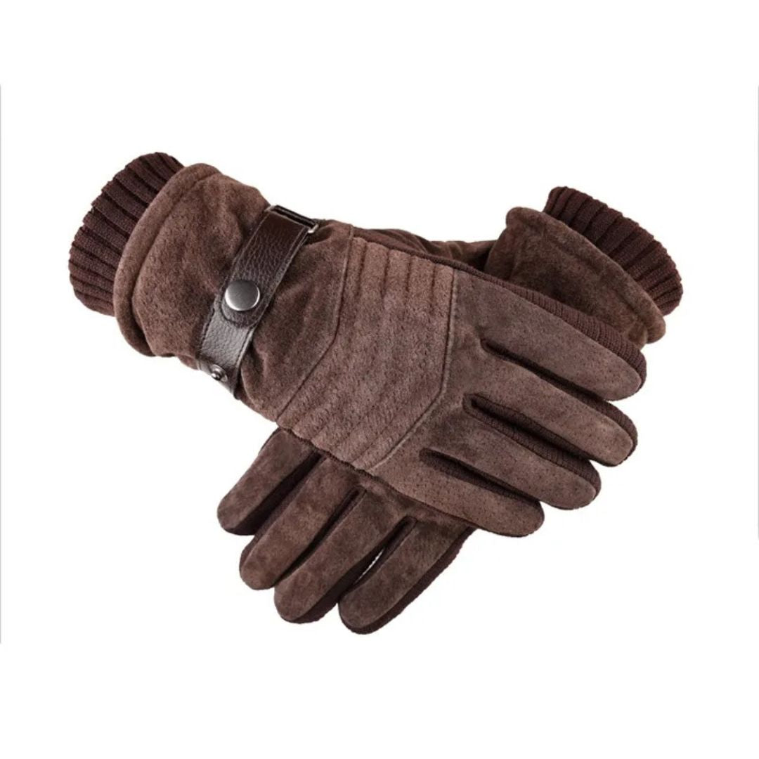 Gloves Men's Insulated Touchscreen Leather Strap