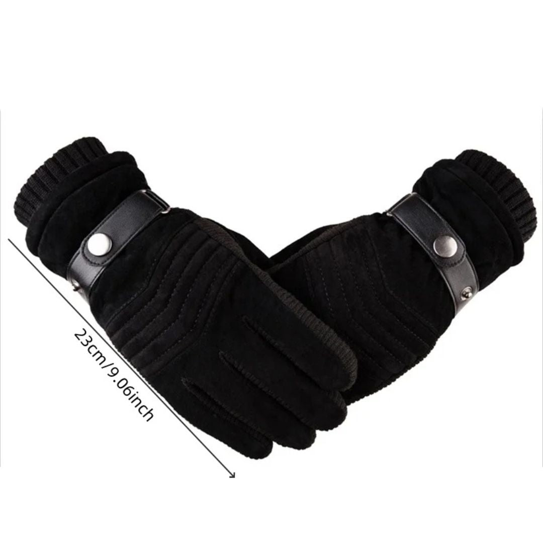 Gloves Men's Insulated Touchscreen Leather Strap