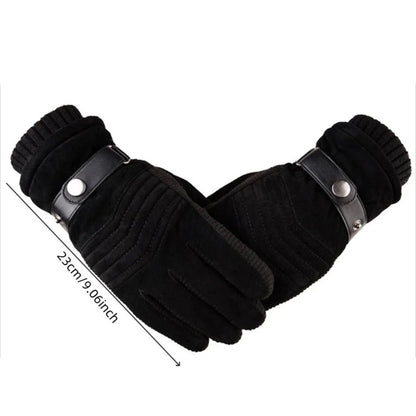 Gloves Men's Insulated Touchscreen Leather Strap