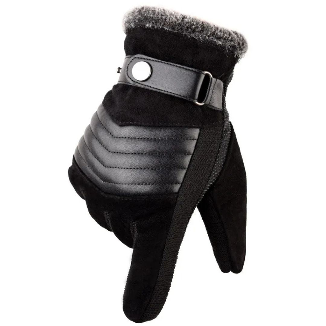 Gloves Men's Insulated Touchscreen Leather Strap