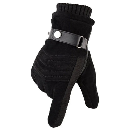 Gloves Men's Insulated Touchscreen Leather Strap