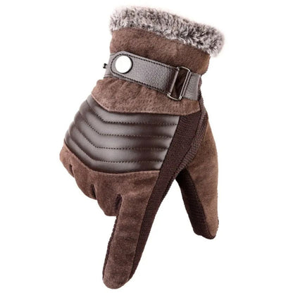 Gloves Men's Insulated Touchscreen Leather Strap