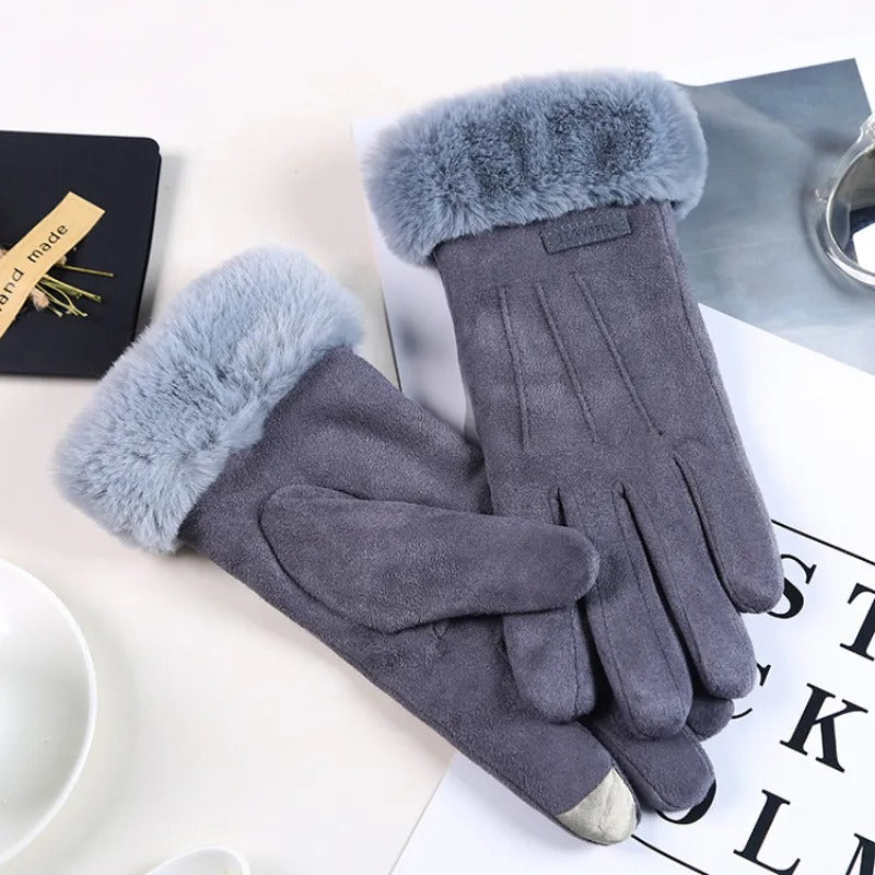 Gloves Women's Touchscreen Faux Fur Cuff