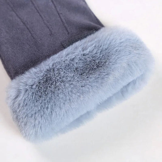Gloves Women's Touchscreen Faux Fur Cuff