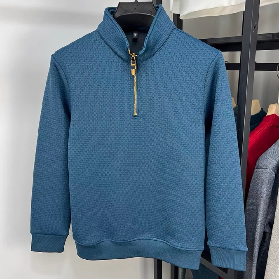 Half Zip Cotton Pullover Soft Interior