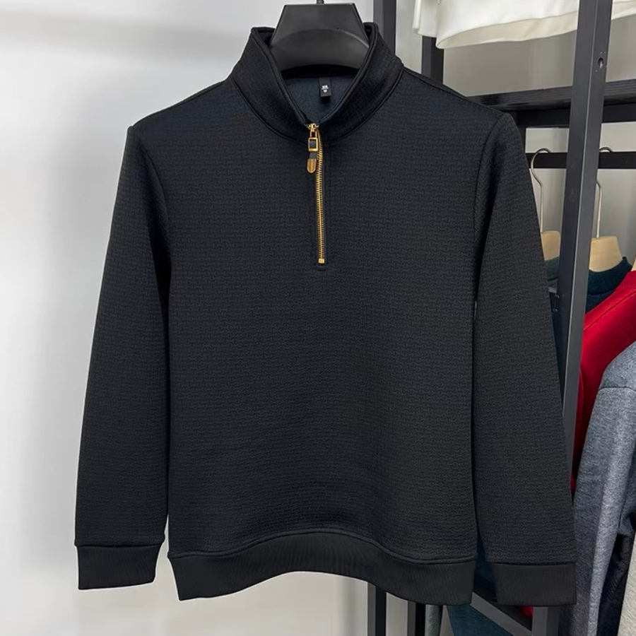Half Zip Cotton Pullover Soft Interior