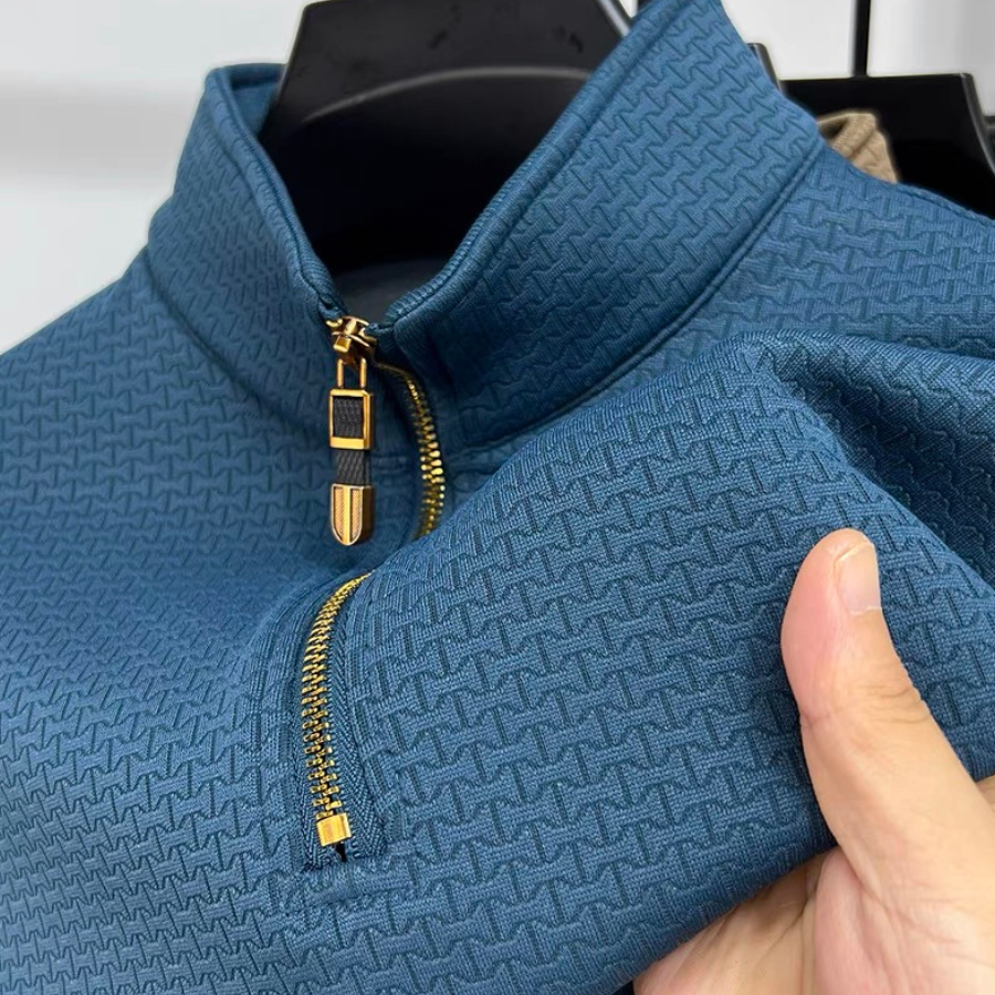 Half Zip Cotton Pullover Soft Interior