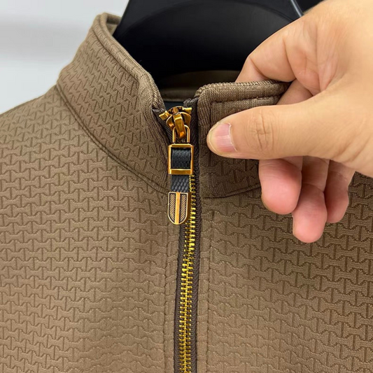 Half Zip Cotton Pullover Soft Interior