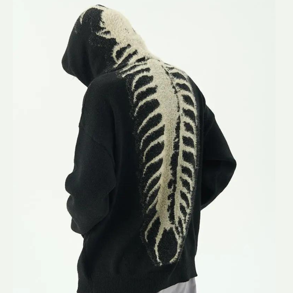 Hoodie Slouchy Handcrafted Wool Knit