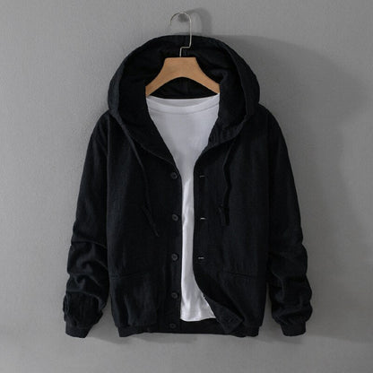 Hoodie Tailored Fit Handcrafted Cotton Linen Blend