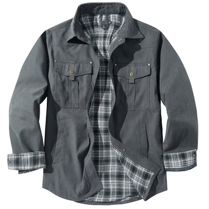 Insulated Outdoor Jacket Cotton Flannel Lined