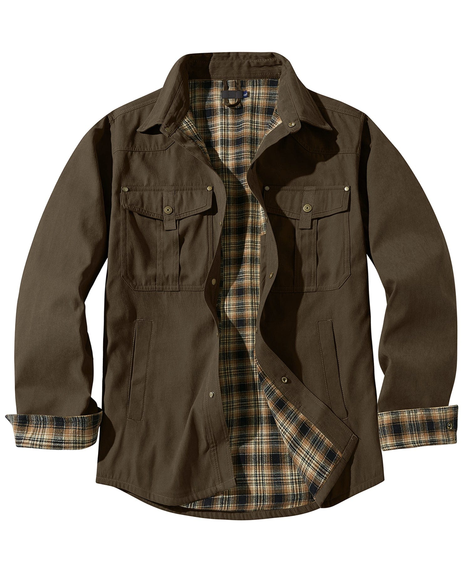 Insulated Outdoor Jacket Cotton Flannel Lined