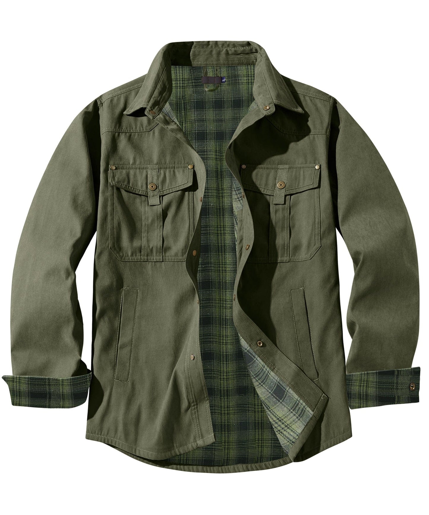 Insulated Outdoor Jacket Cotton Flannel Lined