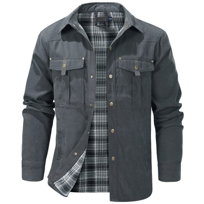 Insulated Outdoor Jacket Cotton Flannel Lined