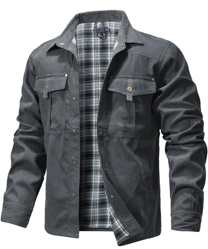 Insulated Outdoor Jacket Cotton Flannel Lined