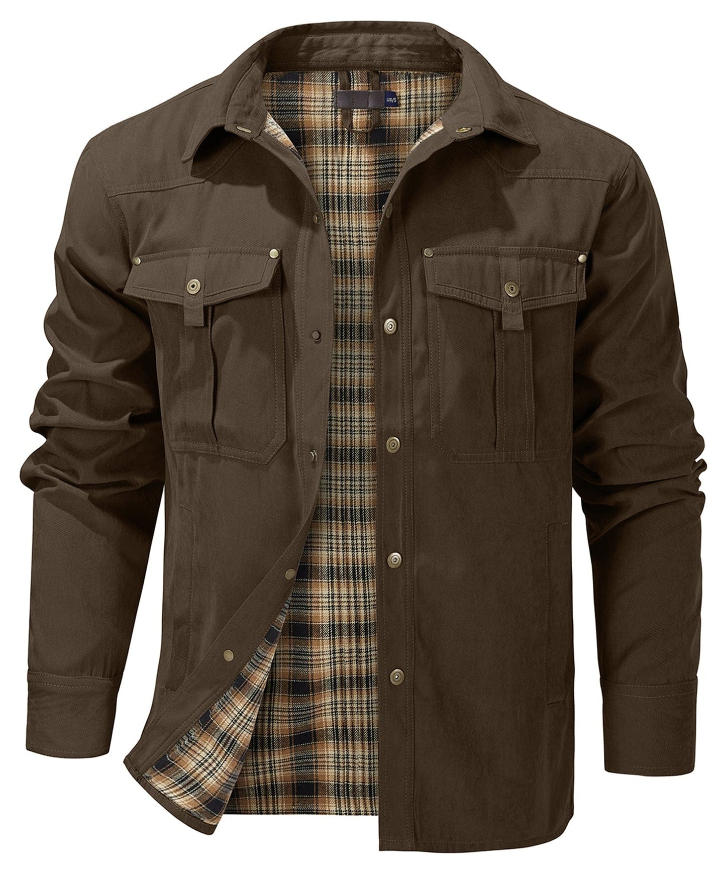 Insulated Outdoor Jacket Cotton Flannel Lined