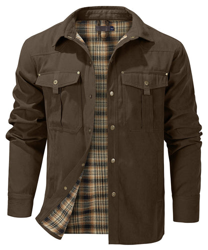 Insulated Outdoor Jacket Cotton Flannel Lined