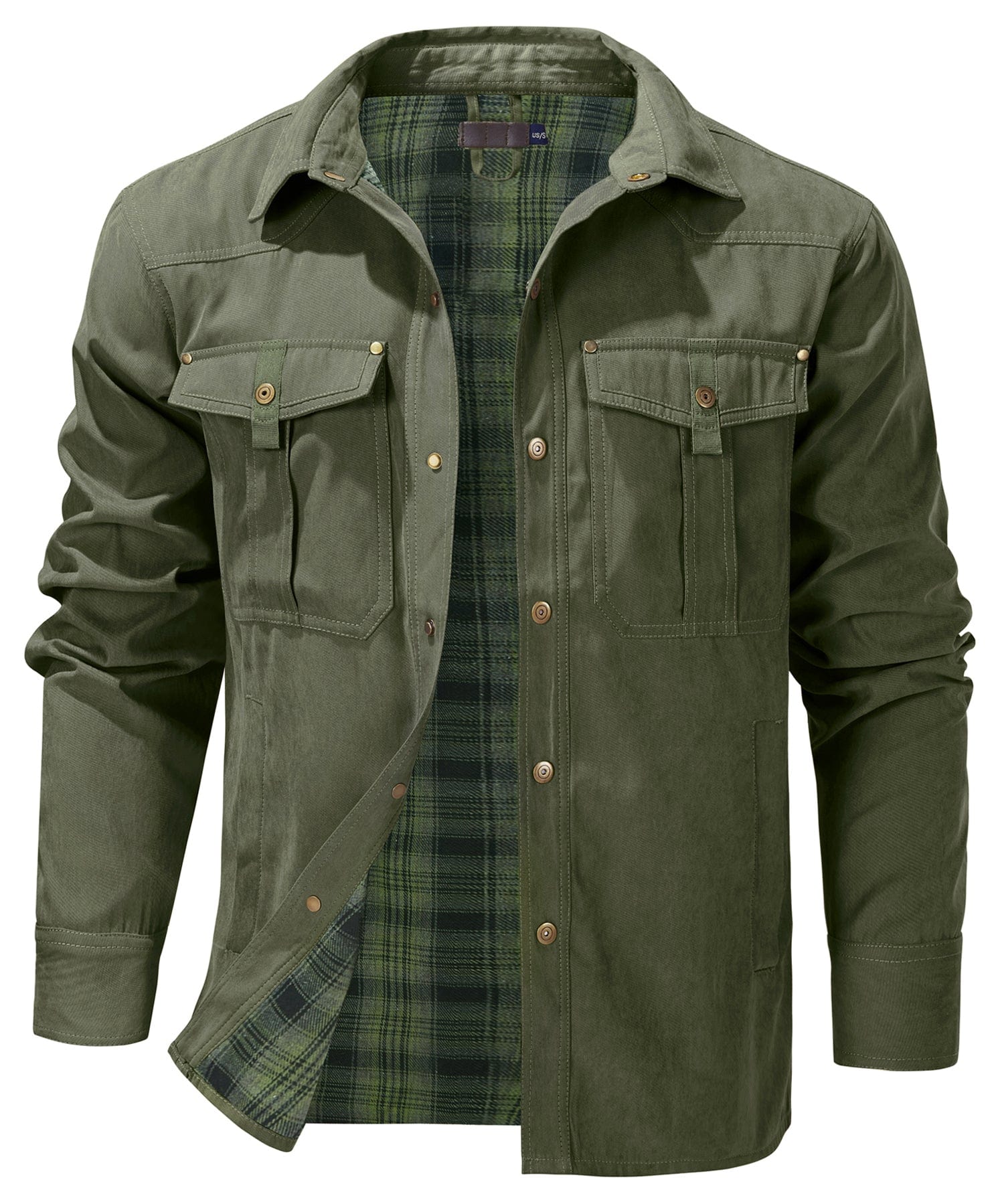 Insulated Outdoor Jacket Cotton Flannel Lined