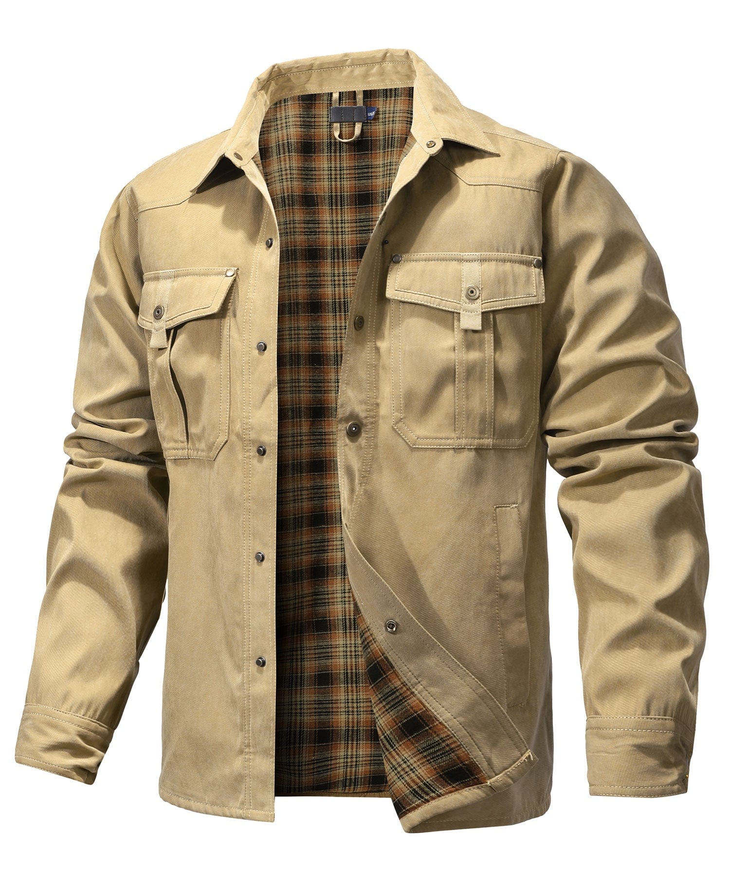 Insulated Outdoor Jacket Cotton Flannel Lined