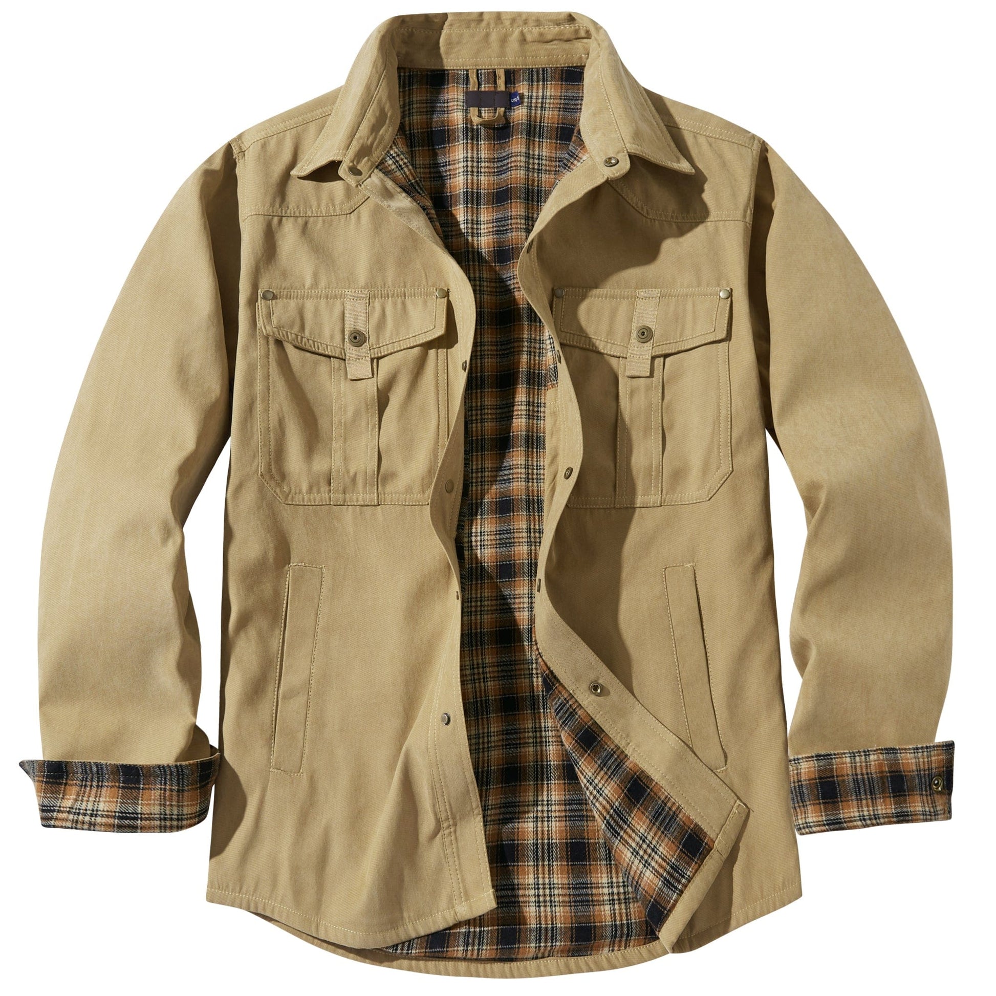 Insulated Outdoor Jacket Cotton Flannel Lined