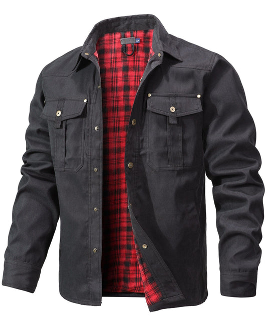 Insulated Outdoor Jacket Cotton Flannel Lined
