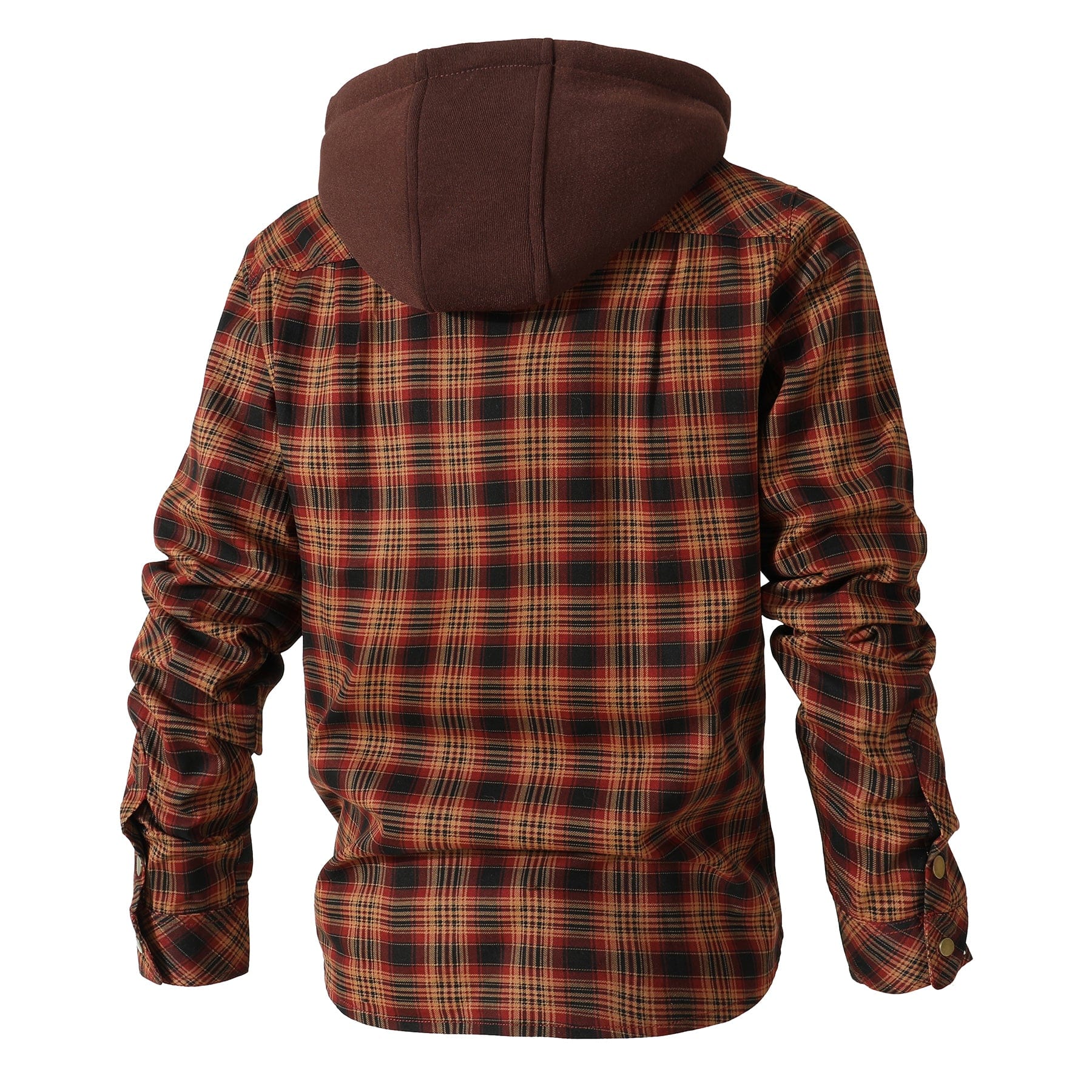 Jacket Hooded Flannel Quilted Insulated Work