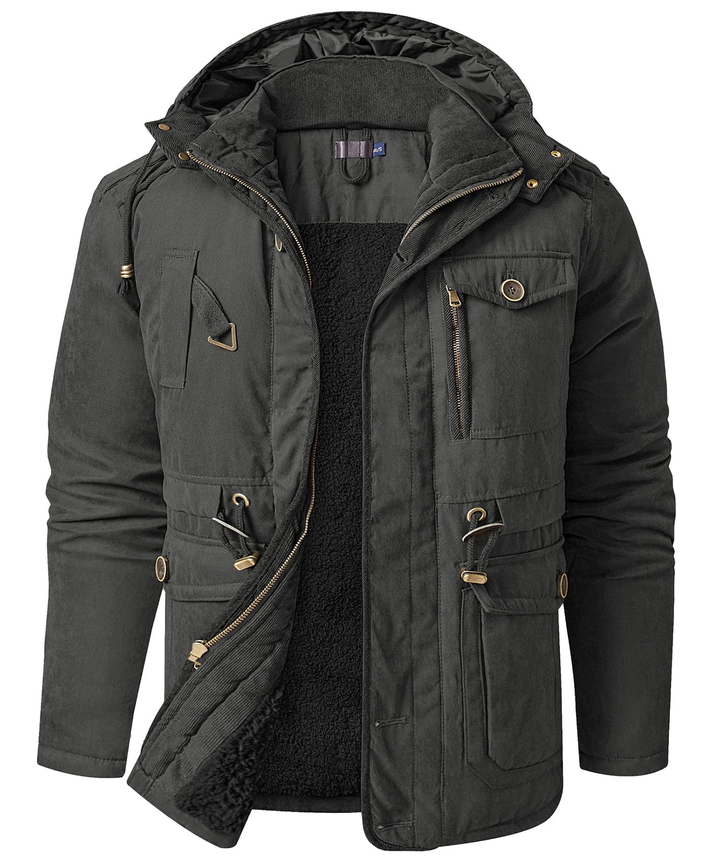 Jacket Insulated Fleece Lined Heavyweight Hood