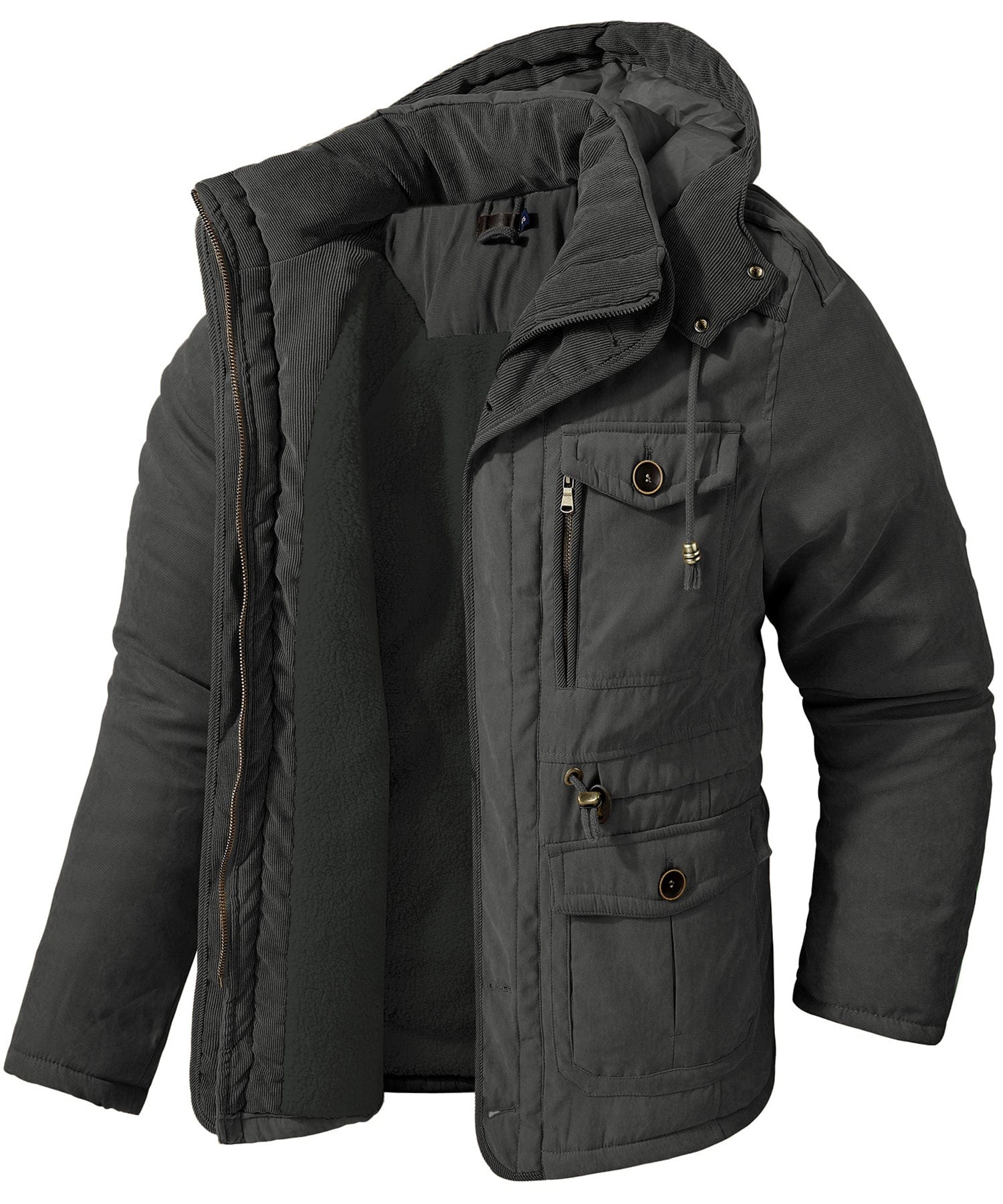 Jacket Insulated Fleece Lined Heavyweight Hood