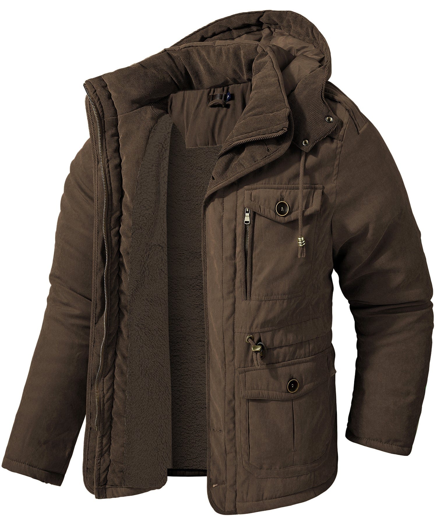 Jacket Insulated Fleece Lined Heavyweight Hood