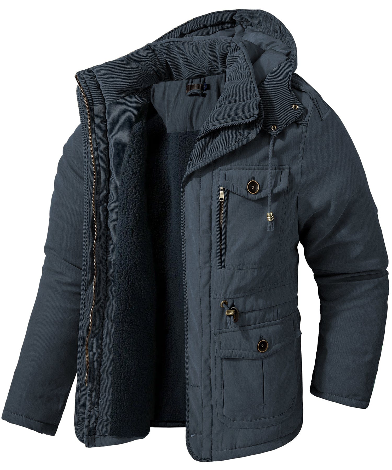 Jacket Insulated Fleece Lined Heavyweight Hood