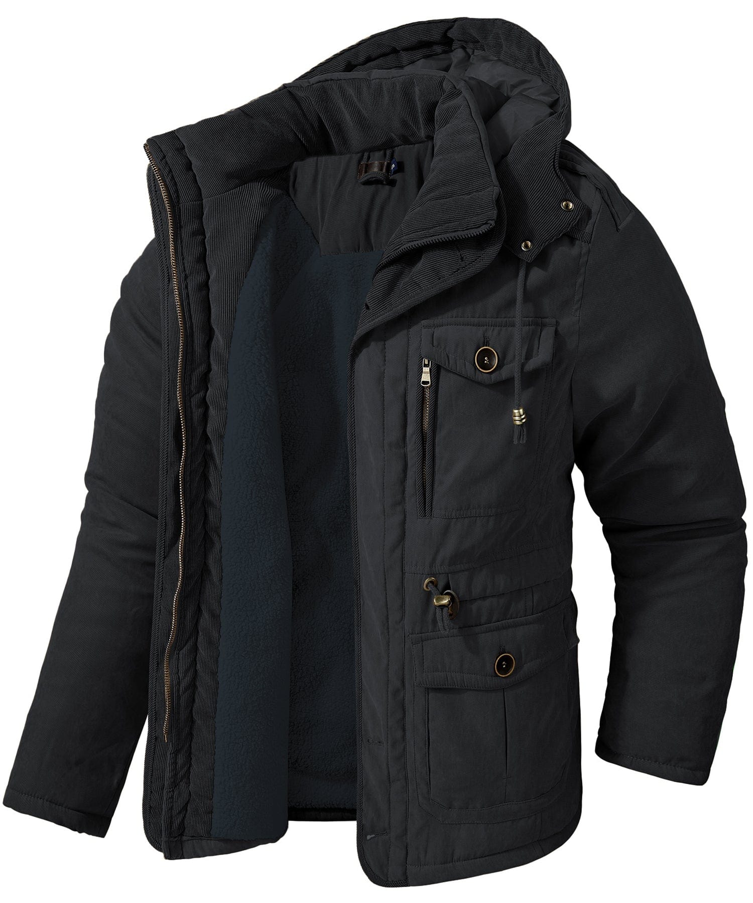 Jacket Insulated Fleece Lined Heavyweight Hood