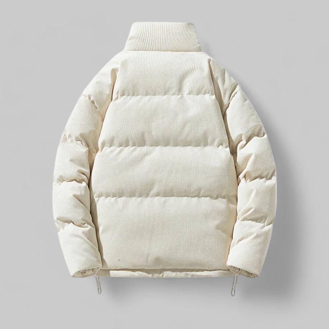 Jacket Quilted Insulated Corduroy With Drawcord Pockets