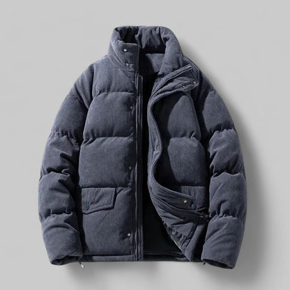 Jacket Quilted Insulated Corduroy With Drawcord Pockets