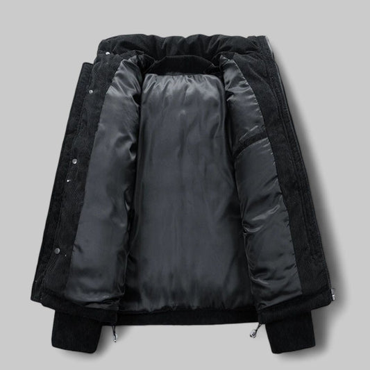 Jacket Quilted Insulated Corduroy With Drawcord Pockets