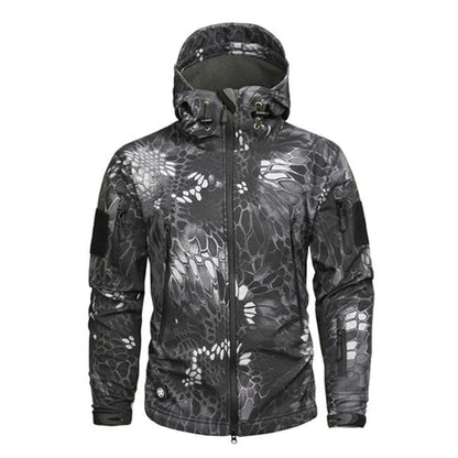 Jacket Waterproof Hooded With Zippered Pockets