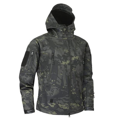 Jacket Waterproof Hooded With Zippered Pockets
